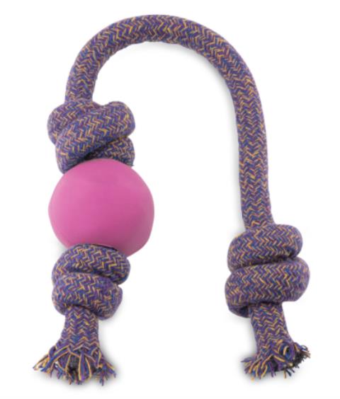 Beco Ball with Rope Pink Small