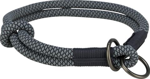 Soft Rope Zug-Stopp-Halsband Schwarz/Grau Gr. XS - 25cm