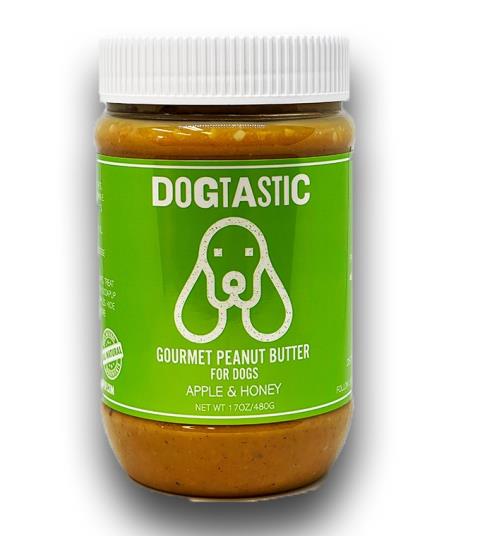 Dogtastic Gourmet Erdnussbutter mit Apfel- und Honiggeschmack 480g Glas
