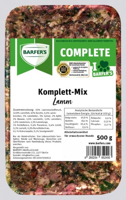 Komplett-Mix Lamm 500g Packung