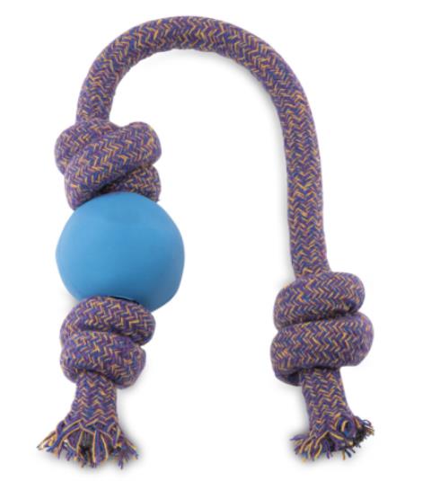 Beco Ball with Rope Blau Small