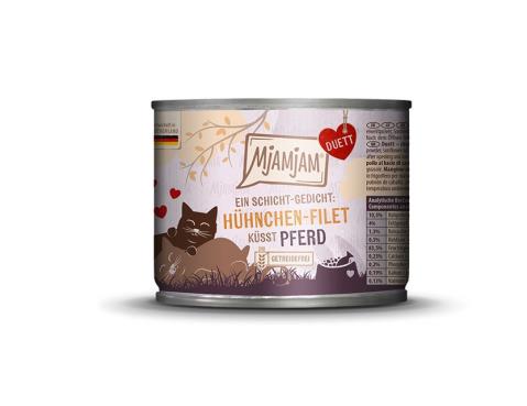 Duett Hühnchen-Filet küsst Pferd 190g Dose