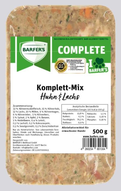 Komplett-Mix Huhn & Lachs 500g Packung