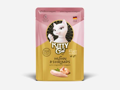 Filet in Paté Huhn & Shrimps 85g Pouch