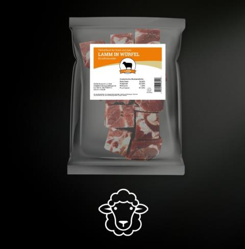 Lamm-/ Schaffleischmuskelfleisch in Würfel 1000g Packung