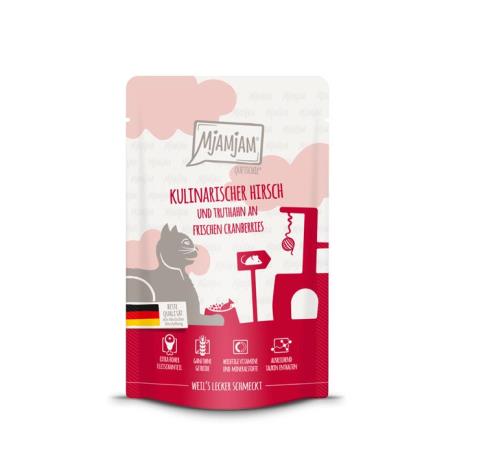  kulinarischer Hirsch und Truthahn an Cranberries 125g Pouch