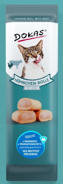 Hühnchen Rolle mit Rind 10g Packung