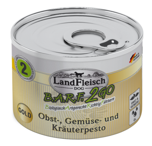 Landfleisch Obst-, Gemüsepesto gold, 200g Dose