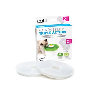 Catit Triple Action Fountain Filter - 2pack