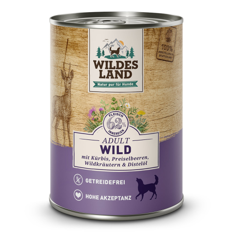 Wildes Land Wild  mit Kürbis & Preiselbeeren 400g Dose