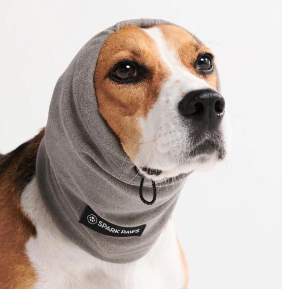 Beruhigender Hund-Ohrenschützer Grau Gr. M