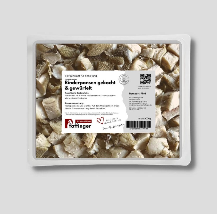 Rinderpansen grün gekocht 500g Packung