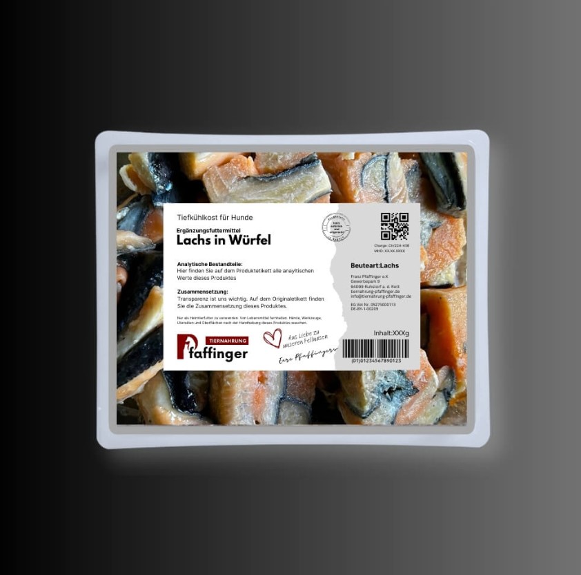 Lachs in Würfel 1000g Packung