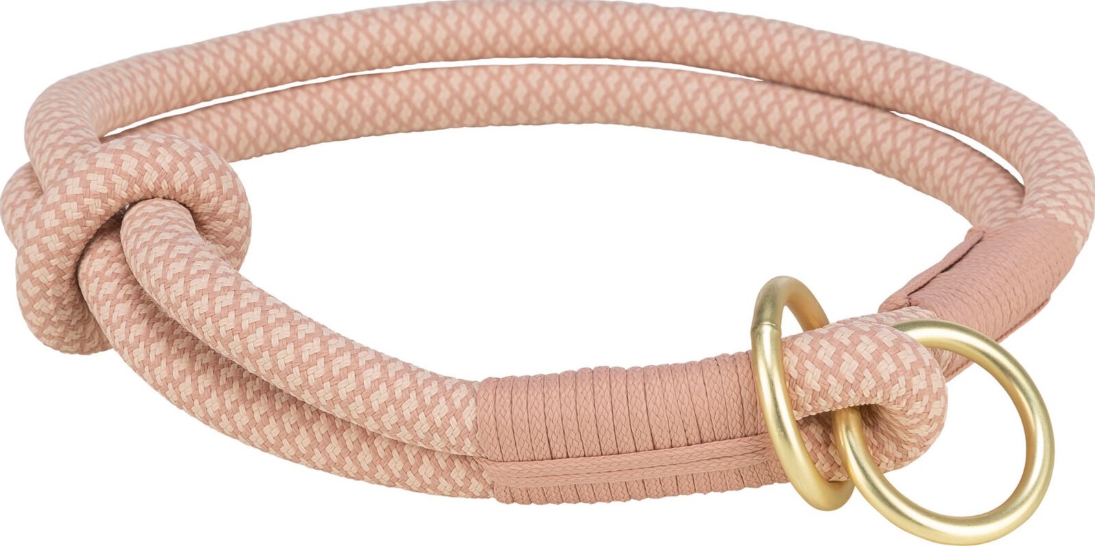 Soft Rope Zug-Stopp-Halsband Rosa/Hellrosa Gr. L-XL - 55cm