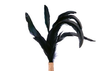 Katzenangel Schwarze Feder 40cm lang