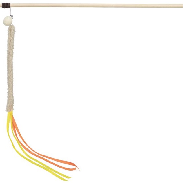 Spielangel Holz mit Bändern 40cm Lang
