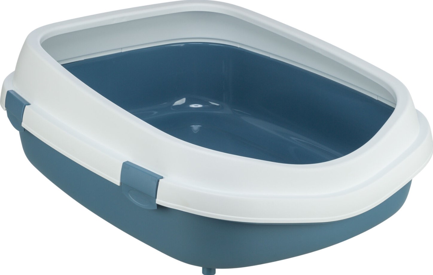 Katzentoilette Primo XXL Blau/weiß 56 × 25 × 71 cm